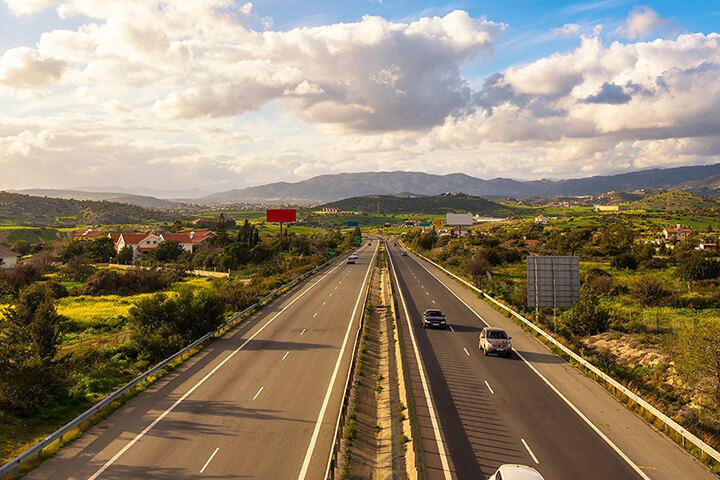 Four-lane highway near Nicosia.