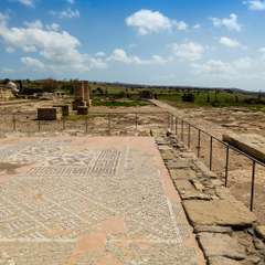 Mosaic at the ruins of the Temple of Aphrodite