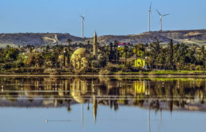 hills surrounding Hala Sultan Tekke