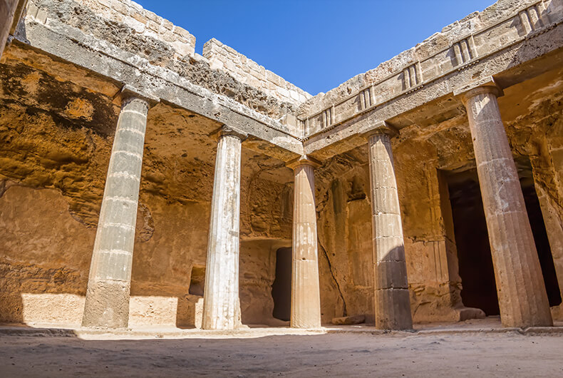 The Tombs of the Kings in Paphos, Cyprus