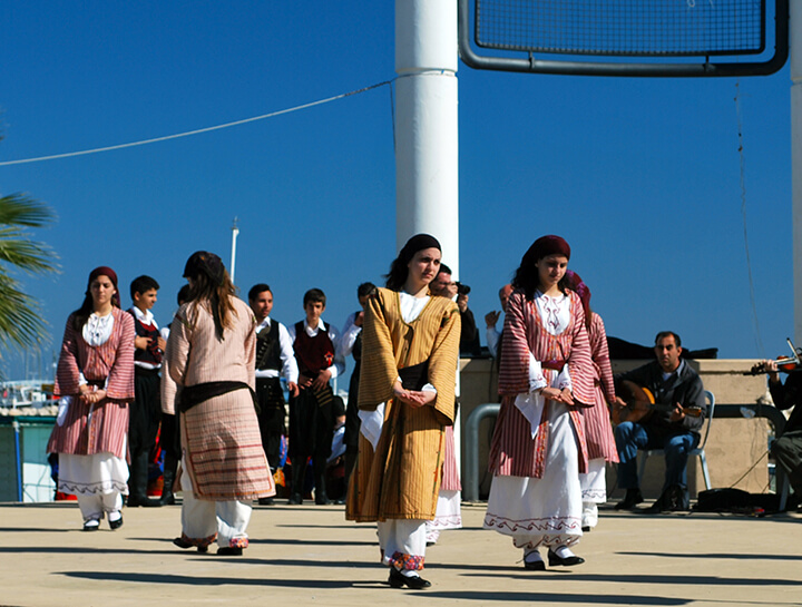  A traditional Cypriot dance performance in Lanarca Municipality.