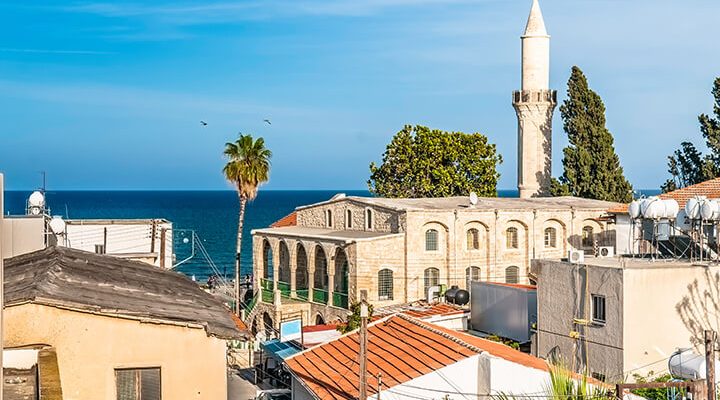 The old town of Larnaca in the historic district.