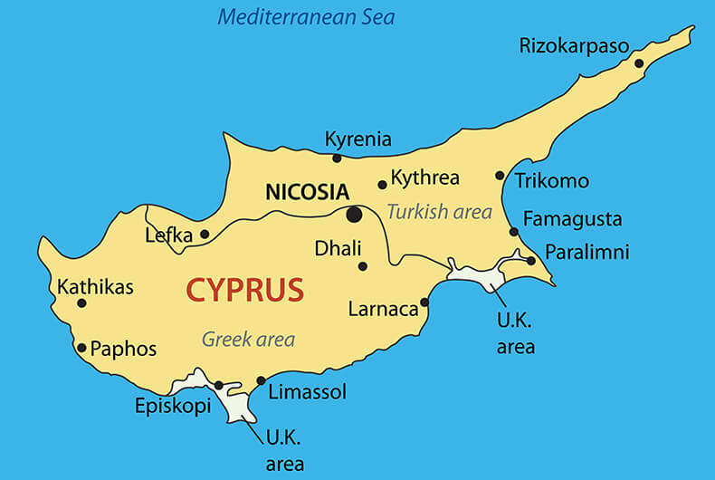 Map of Cyprus